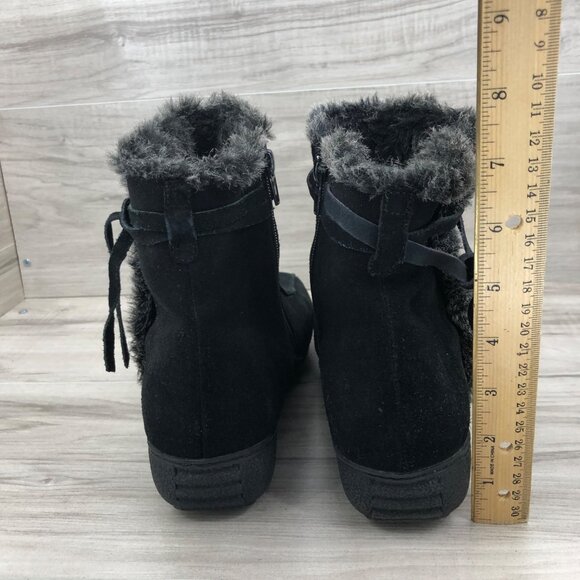 Weatherproof Boot Company Ankle Boots Women's 10 Becky Black Suede Zip Booties - Picture 8 of 10